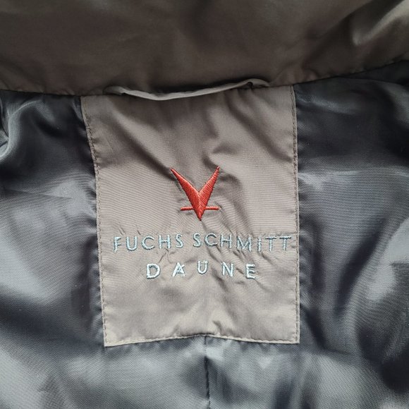 Fuchs & Schmitt Women's Brown Hooded Original Feather Down Quilted Parka Coat M - Picture 13 of 16